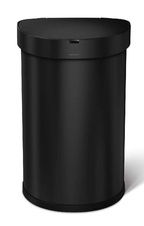 Bezdotykový půlkulatý odpadkový koš Simplehuman 45l, černá