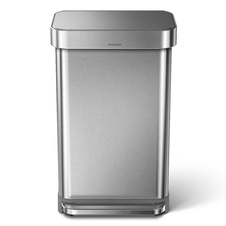 Pedálový odpadkový koš Simplehuman 45l, matný nerez