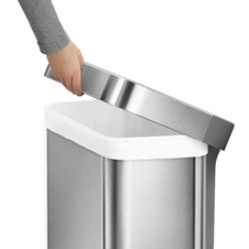 Pedálový odpadkový koš Simplehuman 45l, matný nerez