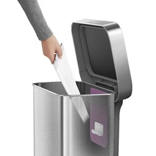 Pedálový odpadkový koš Simplehuman 45l, matný nerez