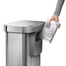 Pedálový odpadkový koš Simplehuman 45l, matný nerez