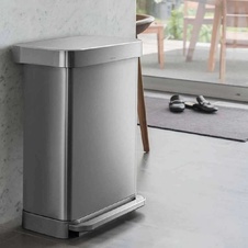 Pedálový odpadkový koš Simplehuman 45l, matný nerez