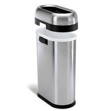 Odpadkový slim koš pro obchodní prostory Simplehuman 50l, lesklá nerez