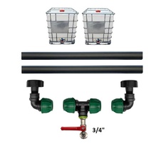 Propojovací sada s kohoutem na dva IBC kontejnery