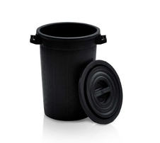 Sud 75l na dešťovou vodu včetně víka, recyklovaný plast, černá