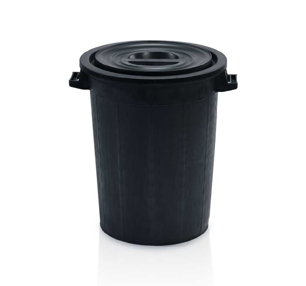 Sud 100l na dešťovou vodu včetně víka, recyklovaný plast, černá