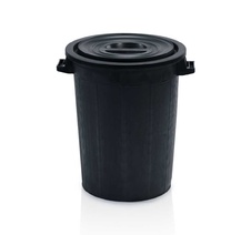 Sud 100l na dešťovou vodu včetně víka, recyklovaný plast, černá