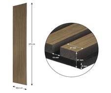 Akustický panel G21, 270x60, 5x2,1 cm, teak