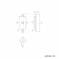 Příchytka terasového prkna G21 k nosníku WPC prken s černým šroubem