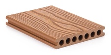 Terasové prkno G21, 2,5x14,8x300 cm, Light Wood WPC s kulatými výřezy