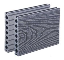 Terasové prkno G21, 2,5x14,8x300 cm, Silver Wood WPC s kulatými výřezy