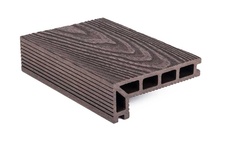 Terasové prkno zakončovací G21, 2,5x14x400 cm, Dark Wood WPC