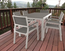 Zahradní stůl Keter HARMONY, bílá-světle šedá