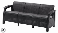 Zahradní 3-místná pohovka Keter Corfu love seat, grafit