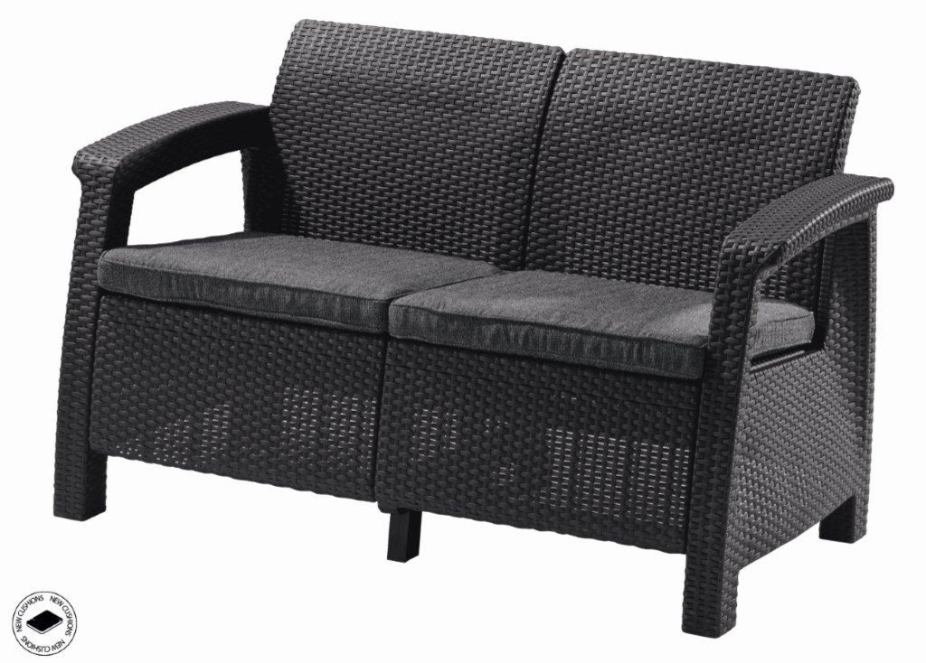 Zahradní 2-místná pohovka Keter Corfu love seat, grafit