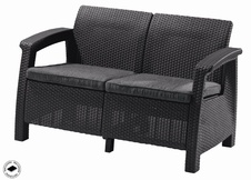 Zahradní 2-místná pohovka Keter Corfu love seat, grafit