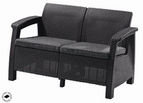 Zahradní 2-místná pohovka Keter Corfu love seat, grafit