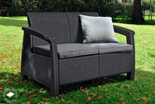 Zahradní 2-místná pohovka Keter Corfu love seat, grafit