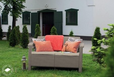 Zahradní 2-místná pohovka Keter Corfu love seat, cappuccino