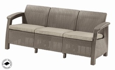 Zahradní 3-místná pohovka Keter Corfu love seat max, cappuccino
