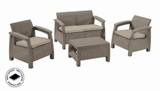 Zahradní set Keter Corfu love seat cappuccino 2+2+1