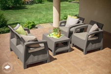 Zahradní set Keter Corfu love seat cappuccino 2+2+1