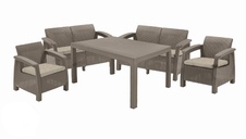 Zahradní set Keter Corfu Fiesta cappuccino 2x2+2+1