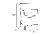 Zahradní křeslo Keter Iowa, cappuccino