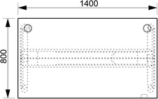 HOBIS výškově stavitelný stůl  MOTION RUN MSR 3 1400, stand.ovládání, olše