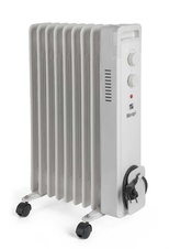 Olejový radiátor G21 Merapi bílá, 9 žeber, 2000 W