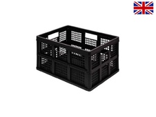 Plastová skládací přepravka Really Useful 45l, černá