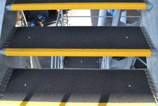 Protiskluzový nášlap IG Fine, černá-žlutá, 35x200 cm