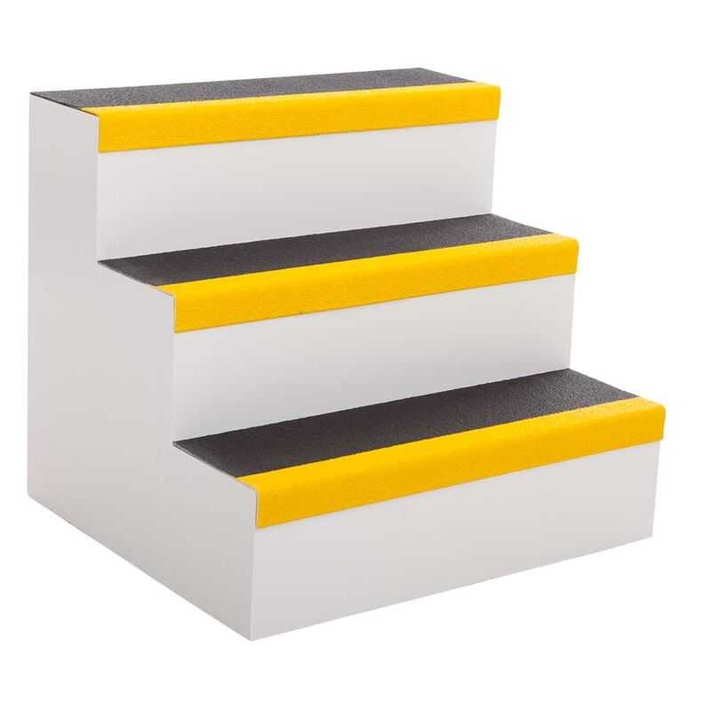 Protiskluzový nášlap IG Fine, černá-žlutá, 35x100 cm