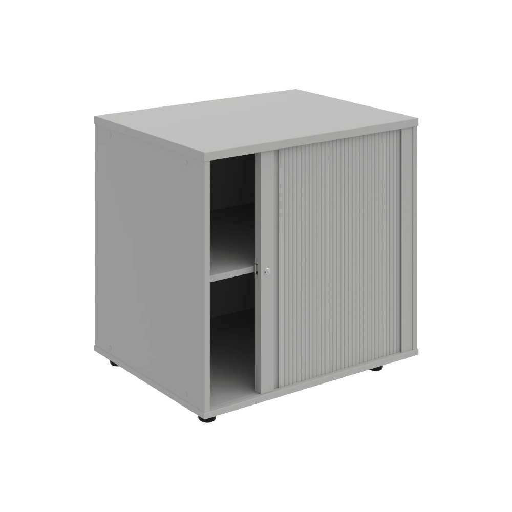 HOBIS skříň stolová roletová pravá se zámkem - SPRZ 80 60 P N, léta napříč, šedá