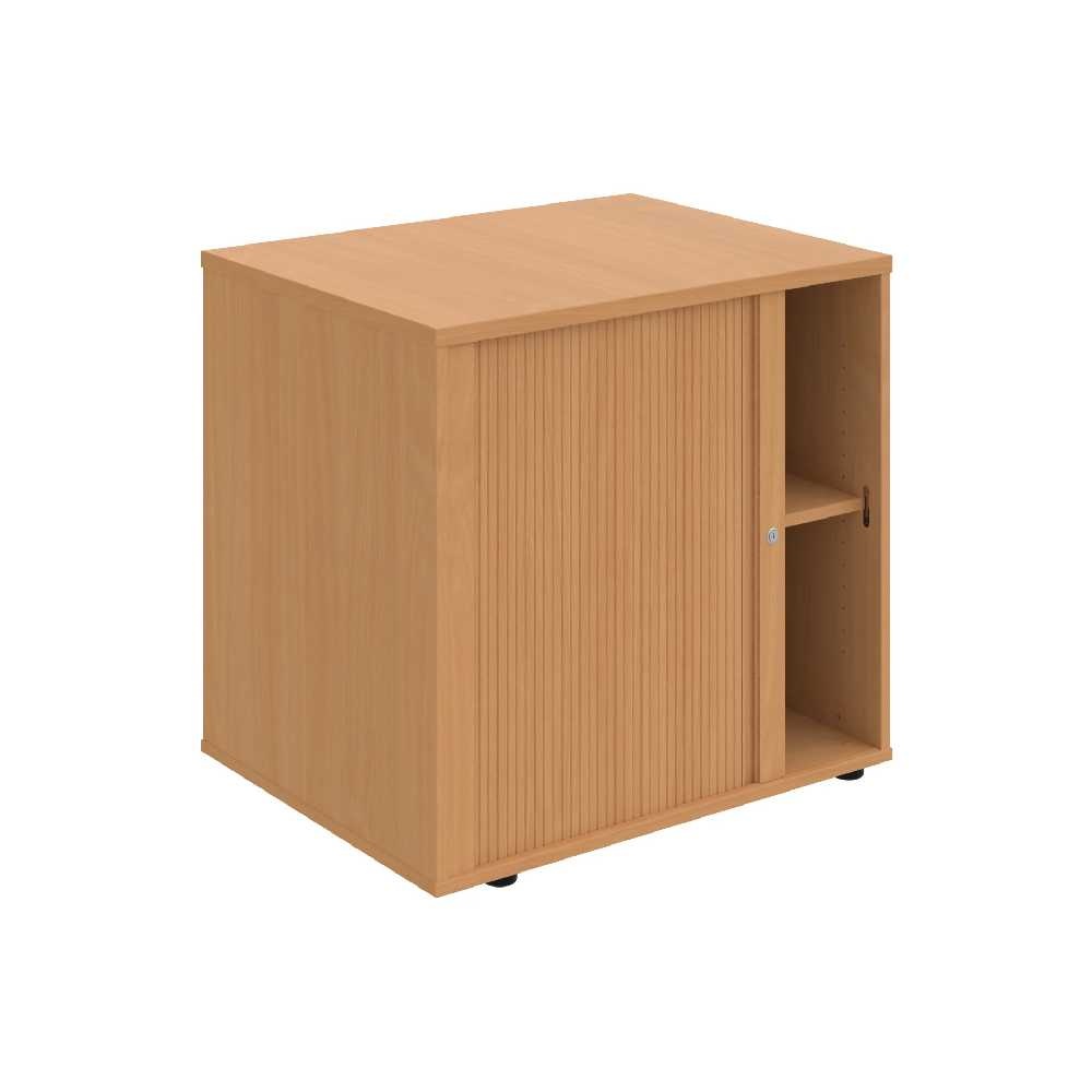 HOBIS skříň stolová roletová levá se zámkem - SPRZ 80 60 L P, léta podél, buk