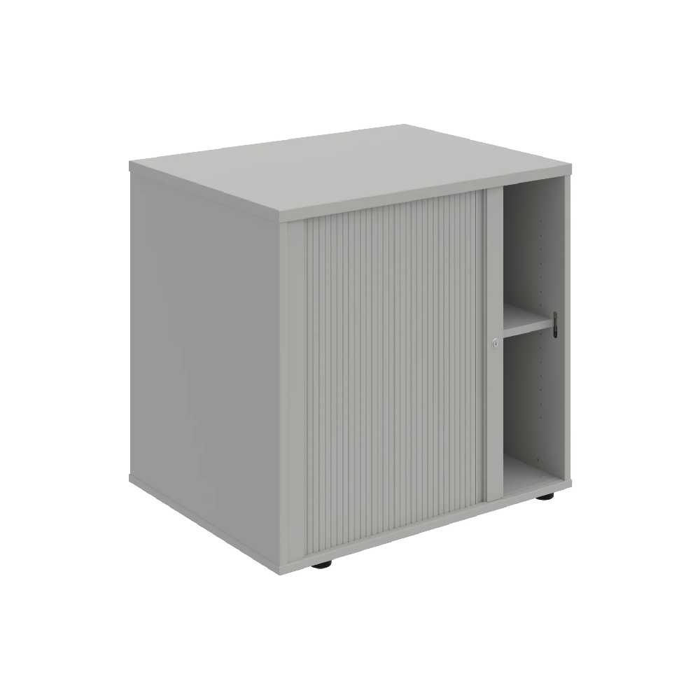 HOBIS skříň stolová roletová levá se zámkem - SPRZ 80 60 L P, léta podél, šedá