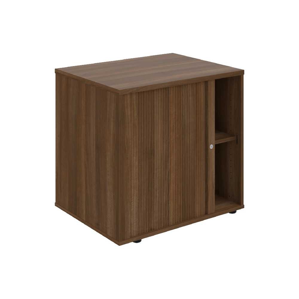 HOBIS skříň stolová roletová levá se zámkem - SPRZ 80 60 L N, léta napříč, ořech