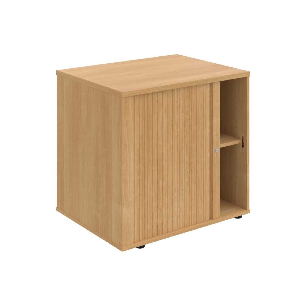 HOBIS skříň stolová roletová levá se zámkem - SPRZ 80 60 L N, léta napříč, dub