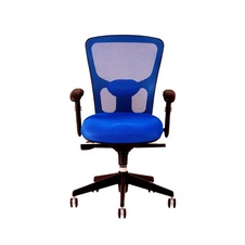 Kancelářská židle DIKE bez podhlavníku, modrá