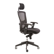 Kancelářská židle DIKE s podhlavníkem, černá