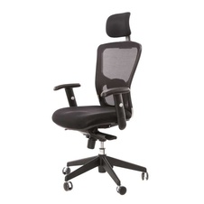 Kancelářská židle DIKE s podhlavníkem, černá