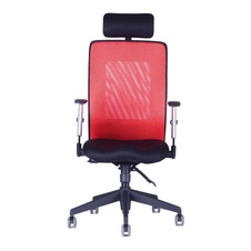 Kancelářská židle CALYPSO GRAND, stavitelný podhlavník, červená