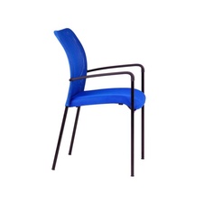 Jednací židle TRITON BLACK, modrá