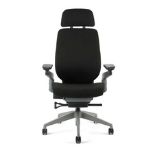 Kancelářská čalouněná židle Karme, s podhlavníkem, černá