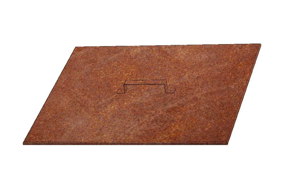 Corgarden víko pro zahradní ohniště 50x50x1 cm