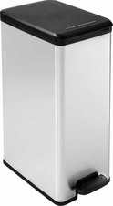 Plastový odpadkový koš Curver Slim Bin 40l, stříbrná
