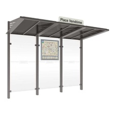 Autobusová zastávka CONVIVIALE bez bočnic 3000 mm