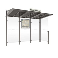 Autobusová zastávka CONVIVIALE s pravou bočnicí 3000 mm