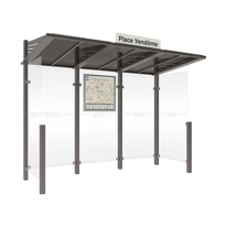 Autobusová zastávka CONVIVIALE se dvěma bočnicemi 3000 mm