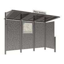 Autobusová zastávka CONVIVIALE s bočním krytem vpravo 3000 mm